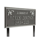 Personalized Cast Metal Memorial Lawn Sign - The Wilmington, In Memory, Commemoration Sign. Made in the USA. Ground Mounted Plaque
