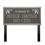 Personalized Cast Metal Memorial Lawn Sign - The Wilmington, In Memory, Commemoration Sign. Made in the USA. Ground Mounted Plaque