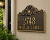 The Acanthus Monogram Plaque – 11.25'' x 14'', 8 Colors