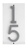 Modern Floating 4.5 Inch Numbers Vertical Address Sign Wall Plaque - Personalized custom wall sign for your home. Exterior outdoor wall mounted. 2 background Colors and 4 Number Colors available for your house- Simple Installation