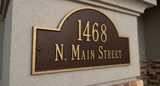 Arch Top Address Plaque with Street Name – 15.75" x 9.25", 10 Colors