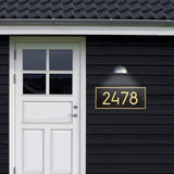 Personalized Cast Metal Address plaque - The Extra Large, Modern Hartford Plaque. Made in the USA. Display your address and street name. Custom house number sign. Measures 23.25" x 10" x 0.375"