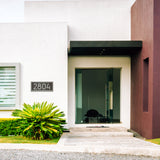 Personalized Cast Metal Address plaque - The Extra Large, Modern Double Line Plaque. Made in the USA. Display your address and street name. Custom house number sign. Measures - 22.375" x 9.6" x 0.375"