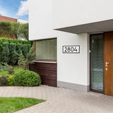 Personalized Cast Metal Address plaque - The Extra Large, Modern Double Line Plaque. Made in the USA. Display your address and street name. Custom house number sign. Measures - 22.375" x 9.6" x 0.375"