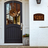 Personalized Cast Metal Address plaque - The Extra Large, Modern Cape Charles Plaque. Made in the USA. Display your address and street name. Custom house number sign. Measures 20" x 13.75" x 0.375"