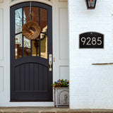 Personalized Cast Metal Address plaque - The Extra Large, Modern Cape Charles Plaque. Made in the USA. Display your address and street name. Custom house number sign. Measures 20" x 13.75" x 0.375"