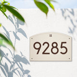 Personalized Cast Metal Address plaque - The Extra Large, Modern Cape Charles Plaque. Made in the USA. Display your address and street name. Custom house number sign. Measures 20" x 13.75" x 0.375"