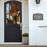Personalized Cast Metal Address plaque - The Extra Large, Modern Cape Charles Plaque. Made in the USA. Display your address and street name. Custom house number sign. Measures 20" x 13.75" x 0.375"