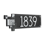 Frank Lloyd Wright Cube Abstraction Modern Personalized Address Plaque, Cast Aluminum House Numbers Sign, Outdoor Wall Mounted Address Sign, Made in USA