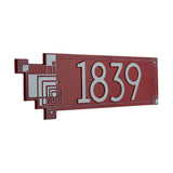 Frank Lloyd Wright Cube Abstraction Modern Personalized Address Plaque, Cast Aluminum House Numbers Sign, Outdoor Wall Mounted Address Sign, Made in USA
