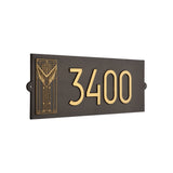 Frank Lloyd Wright Sumac Modern Address Plaque – Personalized