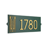 Frank Lloyd Wright Tree of Life Modern Personalized Address Plaque, Cast Aluminum House Numbers Sign, Bronze Verdigris, Outdoor Wall Mounted Address Sign, Made in USA