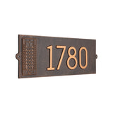 Frank Lloyd Wright Tree of Life Modern Personalized Address Plaque, Cast Aluminum House Numbers Sign, Bronze Verdigris, Outdoor Wall Mounted Address Sign, Made in USA