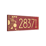 Frank Lloyd Wright Coonley Modern Personalized Address Plaque, Cast Aluminum House Numbers Sign, Outdoor Wall Mounted Address Sign, Made in USA