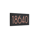 Frank Lloyd Wright Eagle Feather Granite Address Plaque, Personalized 2-Line House Numbers Sign, 12 x 6 Inch Wall Mount, Black Granite, Made in USA