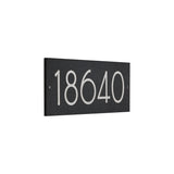 Frank Lloyd Wright Eagle Feather Granite Address Plaque, Personalized 2-Line House Numbers Sign, 12 x 6 Inch Wall Mount, Black Granite, Made in USA