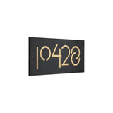 Frank Lloyd Wright Exhibition Welcome Granite Address Plaque, Personalized House Numbers Sign, 12 x 6 Inch Wall Mount, Black Granite, Made in USA