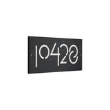 Frank Lloyd Wright Exhibition Welcome Granite Address Plaque, Personalized House Numbers Sign, 12 x 6 Inch Wall Mount, Black Granite, Made in USA