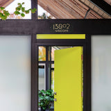 Frank Lloyd Wright Exhibition Welcome Granite Address Plaque, Personalized House Numbers Sign, 12 x 6 Inch Wall Mount, Black Granite, Made in USA