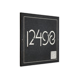 Frank Lloyd Wright Whirling Arrow Granite Address Plaque, Personalized House Numbers Sign, 12 x 12 Inch Wall Mount, Black Granite, Made in USA