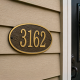 Fast & Easy Oval Address Plaque – 12" x 6.75", 4 Colors