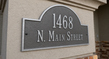Arch Top Address Plaque with Street Name – 15.75" x 9.25", 10 Colors
