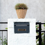 Art Deco “Mailbox” Cast Aluminum Door Sign – Gold on Black, 7.5” x 2” – Durable Weather-Resistant Metal Plaque, Made in USA