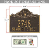The Acanthus Monogram Plaque – 11.25'' x 14'', 8 Colors