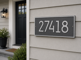 The Modern Hartford Address Plaque -- 7 SIGN COLORS AVAILABLE, Measures - 16.25 x 7.5 x .325