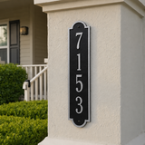 The Richmond Vertical Address Plaque -- 11 SIGN COLORS AVAILABLE, Measures 4" x 19" x 0.375"