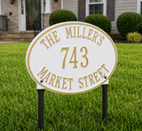The Hawthorne Oval Lawn Sign, 14.25" x 10.25" x 0.375", 11 COLORS