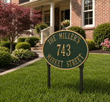 The Hawthorne Oval Lawn Sign, 14.25" x 10.25" x 0.375", 11 COLORS