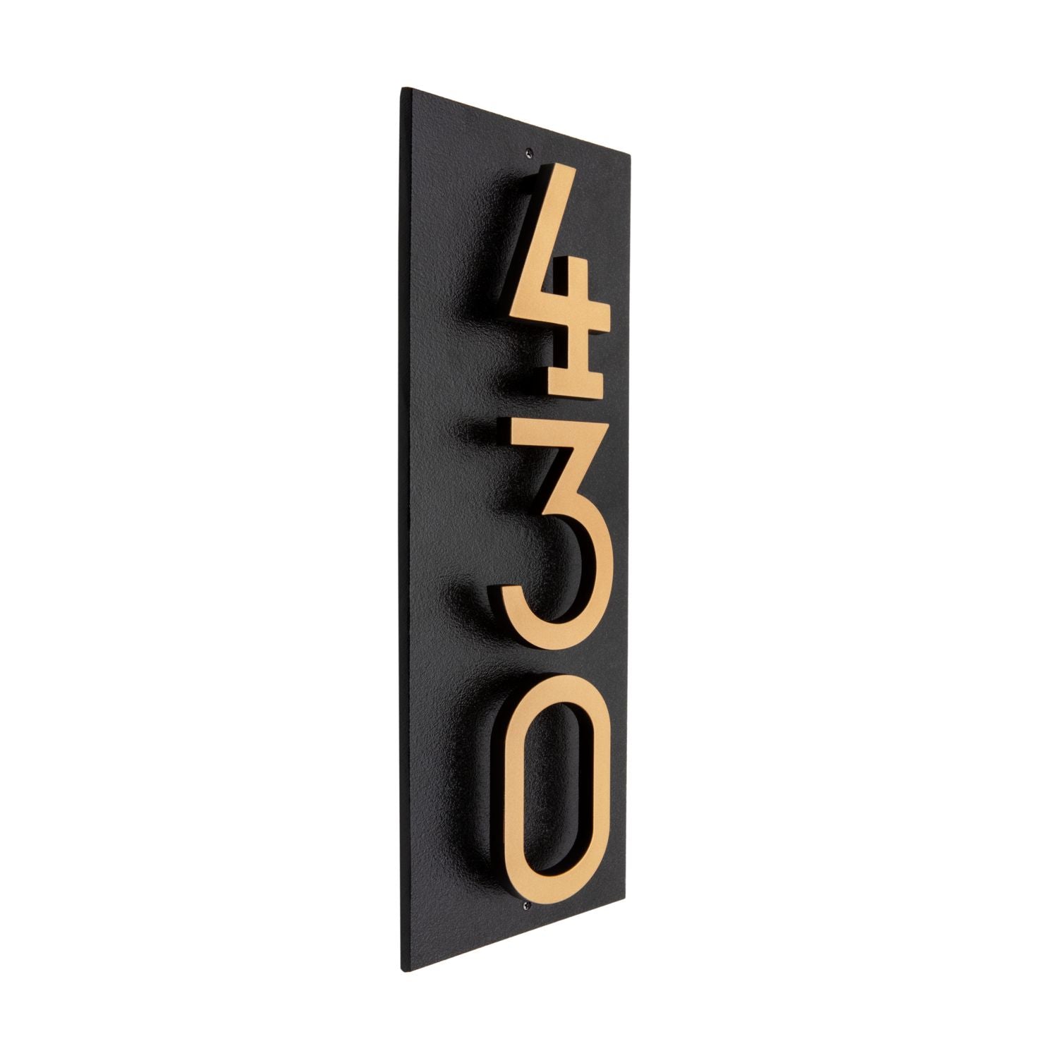 Two Tone Plaque Modern Address Sign, 4 Inch Floating Number Address ...