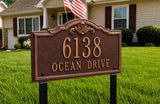 Lawn Mounted Gatewood Address Plaque – 15.75" x 10", 7 Colors, Two 20" Stakes