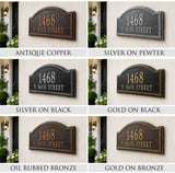 Providence Arch Address Plaque – 17" x 9.5" x 1.25", 6 Colors