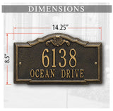 The Gatewood Address Plaque (Wall Mounted) - 7 SIGN COLORS AVAILABLE, Measures 14.25" x 8.5"