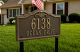 Lawn Mounted Gatewood Address Plaque – 15.75" x 10", 7 Colors, Two 20" Stakes