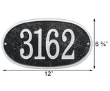 Fast & Easy Oval Address Plaque – 12" x 6.75", 4 Colors
