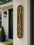 Fast & Easy Vertical Address Plaque – 3.5" x 19", 4 Colors