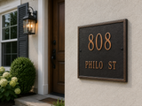 Standard Square Address Plaque – 11" x 11", 11 Colors