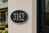 Fast & Easy Oval Address Plaque – 12" x 6.75", 4 Colors