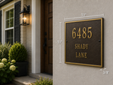 Standard Square Address Plaque – 11" x 11", 11 Colors