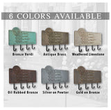 Frank Lloyd Wright Organic Commandments 4-Hook Plaque, Cast Aluminum Wall Key Holder Rack, Entryway Organizer with Hooks, Made in USA