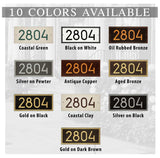 Personalized Cast Metal Address plaque - The Extra Large, Modern Double Line Plaque. Made in the USA. Display your address and street name. Custom house number sign. Measures - 22.375" x 9.6" x 0.375"