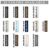 Personalized Cast Metal Address plaque - The Mid-Century Herringbone Vertical Plaque. Made in the USA. BEWARE OF IMPORT IMITATIONS. Display your address Custom house number sign. Measures - 5" x 18.25" x .325"