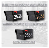 MailVault Modern Square Locking Mailbox – Secure Steel Residential Mailbox with Address Numbers, Weather-Resistant Finish, Contemporary Design. (Post Not Included)