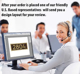 Personalized Cast Metal Address plaque - The Extra Large, Modern Double Line Plaque. Made in the USA. Display your address and street name. Custom house number sign. Measures - 22.375" x 9.6" x 0.375"