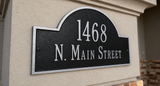 Arch Top Address Plaque with Street Name – 15.75" x 9.25", 10 Colors