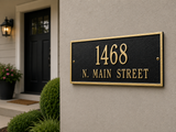 The Hartford Address Plaque (Wall Mounted Sign) - 10 COLORS, Measures 16" x 7.25"