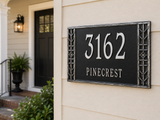 The Boston Address Plaque (Wall Mounted Plaque)-- 6 SIGN COLORS AVAILABLE, Measures 16.5" x 11" x 0.375"